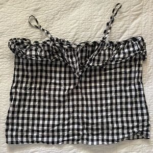 Black and white gingham tank